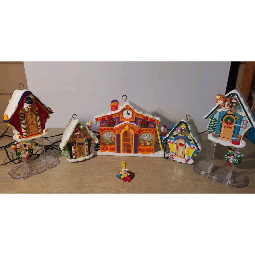 Mr. Christmas 1993 Mickey's Clock Shop Working Musical Animated Almost Complete